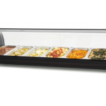 Vitrine aquecida de capacidade 6 GN1/3 C/luz