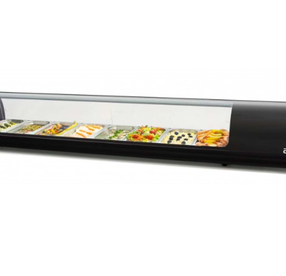 Vitrine refrigeradas Capacidade 8 GN1/3 Preto