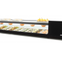 Vitrine refrigerada bandejas 8 c/3 níveis GN1/3 Preto