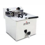 Fritadeira Elétrica Trifásica 12L c/Contator e Torneira 355x495x325