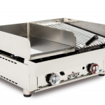 Frytops a Gás 33 Cm aço de 15 Mm cromado + Grelhador a Gás 35 Cm 670x590x345