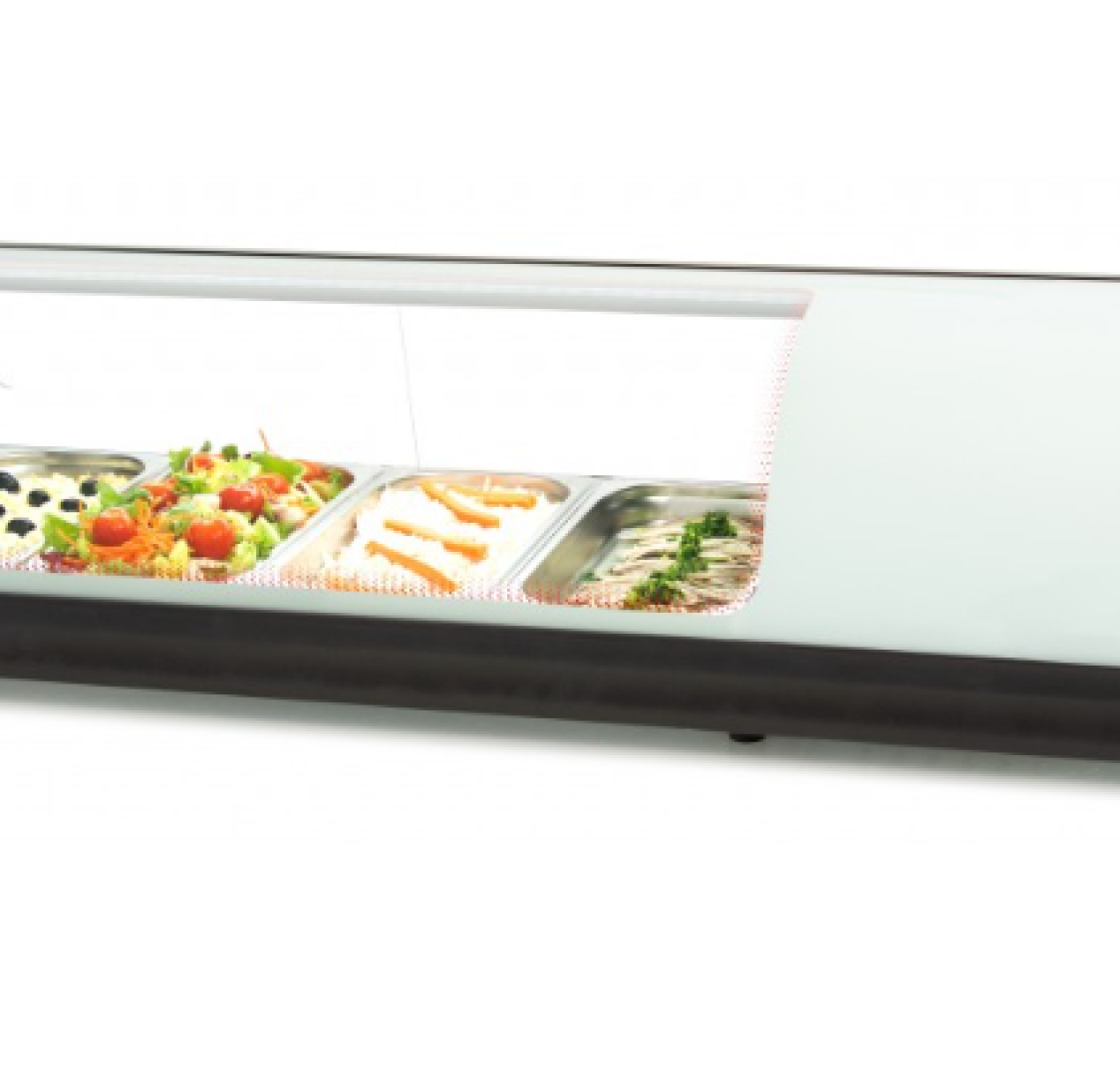 Vitrine refrigeradas capacidade 4 GN1/3 branca