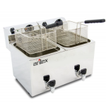 Fritadeira elétrica 8+8L monofásica c/torneiras