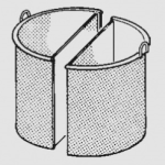 Cesta Dividida 50 Litros para Coar Massa