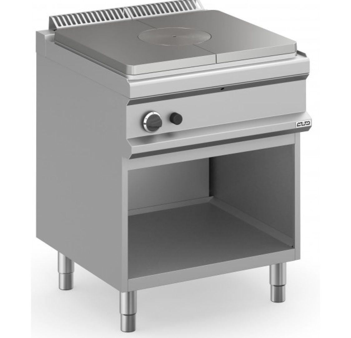 Fogão de placa quente radiante a gás de 70 cm com armário