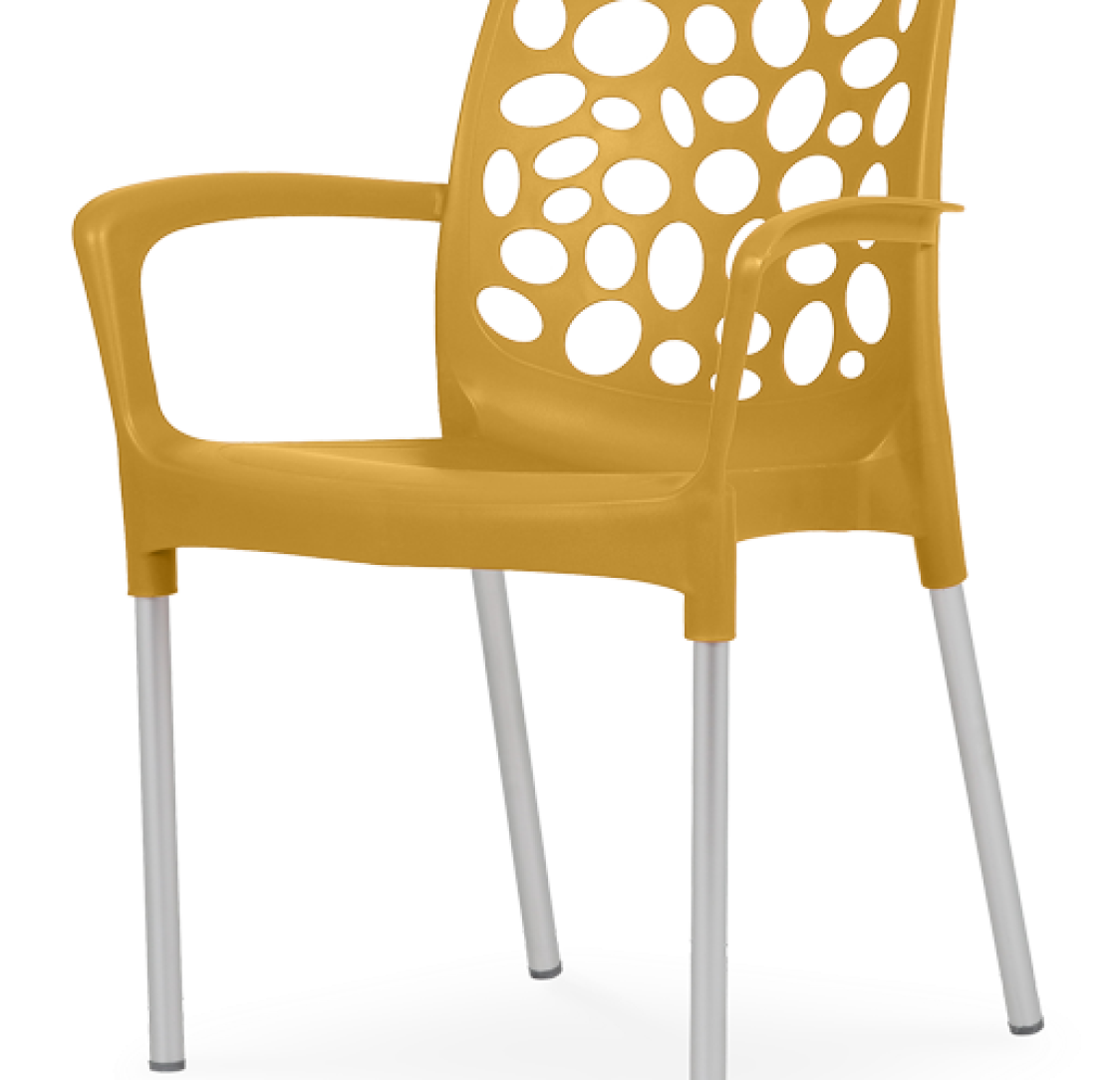 Cadeira ALEXA ROUND Amarelo Mel