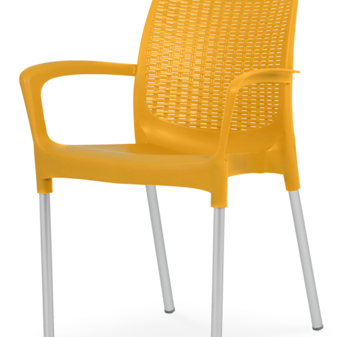 Cadeira ALLEXA RATTAN Amarelo Mel