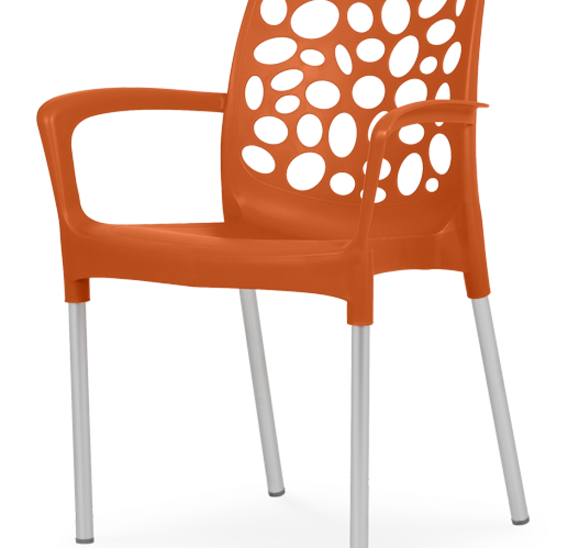 Cadeira ALEXA ROUND Laranja Tijolo