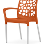 Pack 20 Cadeiras ALEXA ROUND Laranja Tijolo