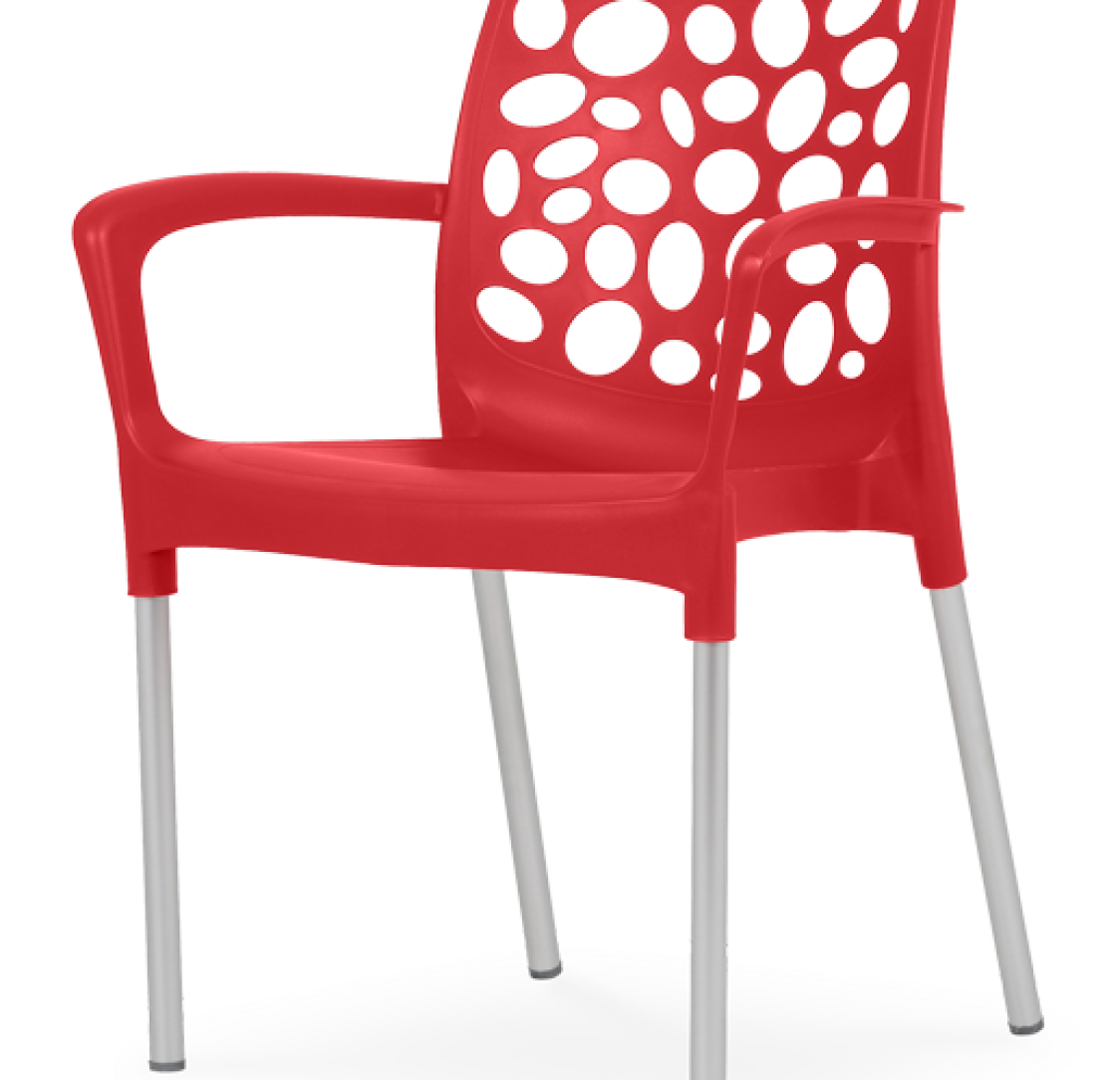Cadeira ALEXA ROUND Vermelho Ruby