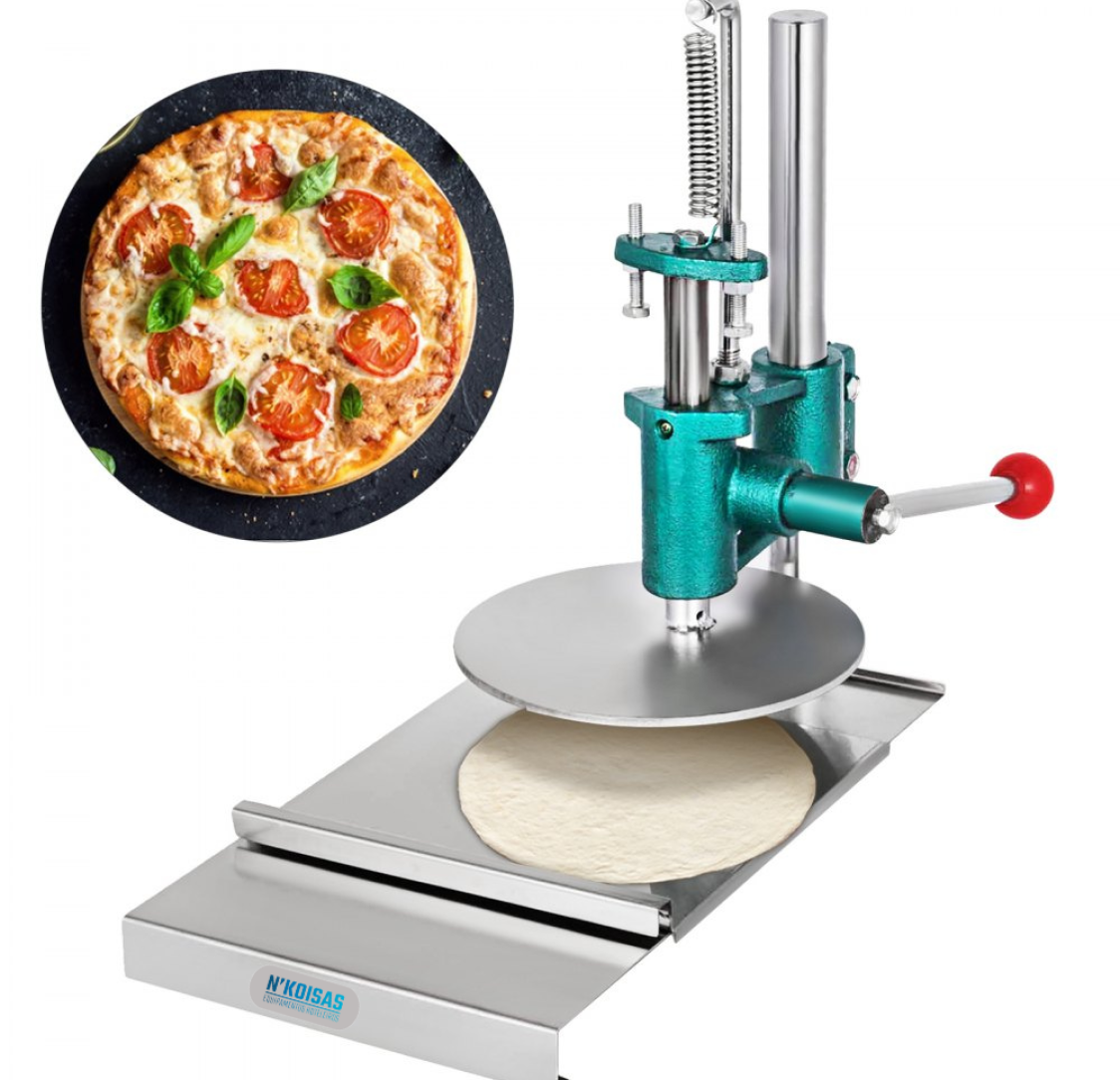 Máquina de prensar massa de pizza