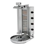 Máquina de Kebab com 4 Queimadores a Gás