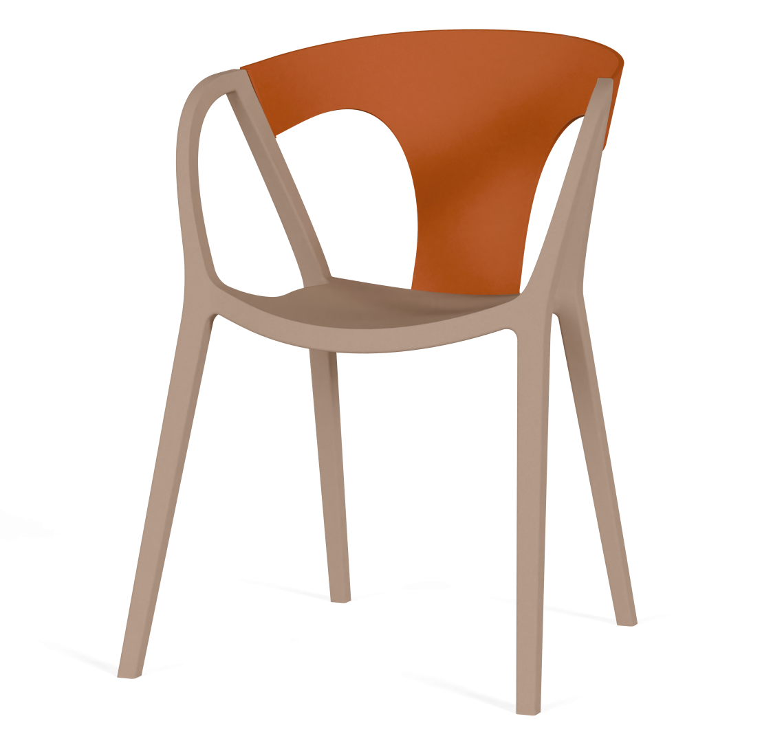 Cadeira ATLANTIC Laranja Taupé Fawn