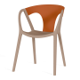 Pack 16 Cadeiras ATLANTIC Laranja Taupé Fawn