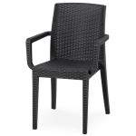 Pack 18 Cadeiras Rosy Com Braços Antracite