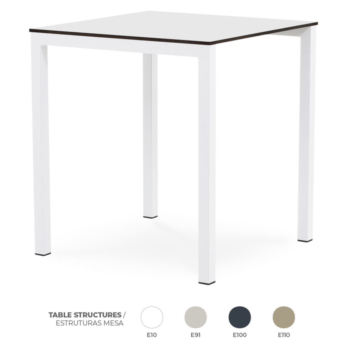Pack 10 Mesas Metal Branco