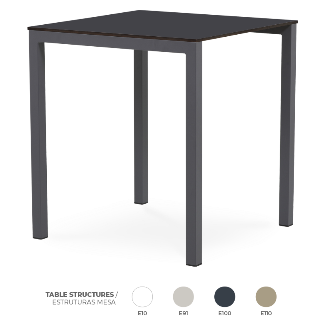 Pack 10 Mesas Metal Antracite
