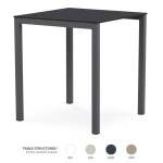 Pack 10 Mesas Metal Antracite