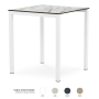 Pack 20 Mesas Metal White Marble