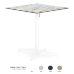 Pack 12 Mesas Boomerang White Marble