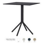 Pack 6 Mesas Daisy Antracite