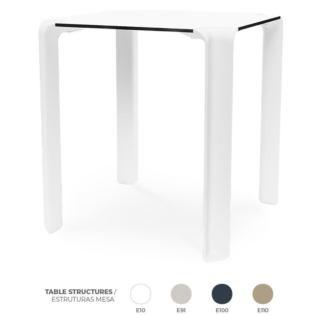 Pack 8 Mesas Iris Branco
