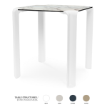 Pack 8 Mesas Iris White Marble