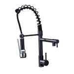 Torneira de Chuveiro Bronze Preto com misturador de água quente e fria e guindaste com bico duplo