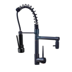 Torneira de Chuveiro Bronze Preto com misturador de água quente e fria e guindaste com bico duplo