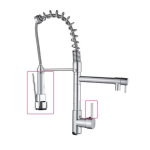 Torneira de Chuveiro Cromada com misturador de água quente e fria e guindaste com bico duplo