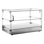 Vitrine Neutra de 2 prateleiras com base em inox - 50l - 555X361X368mm