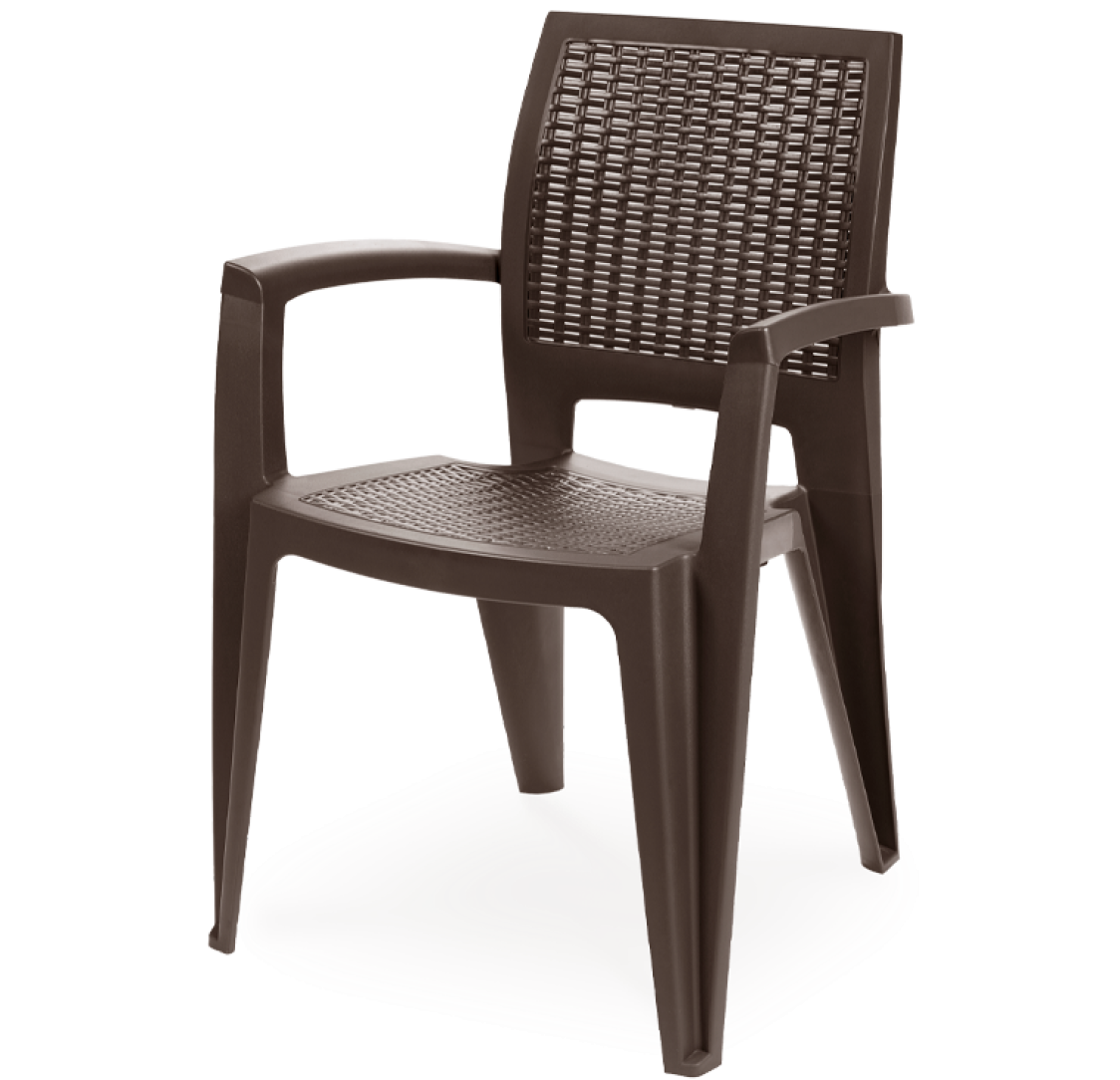 Pack 25 Cadeiras Caribe Castanho