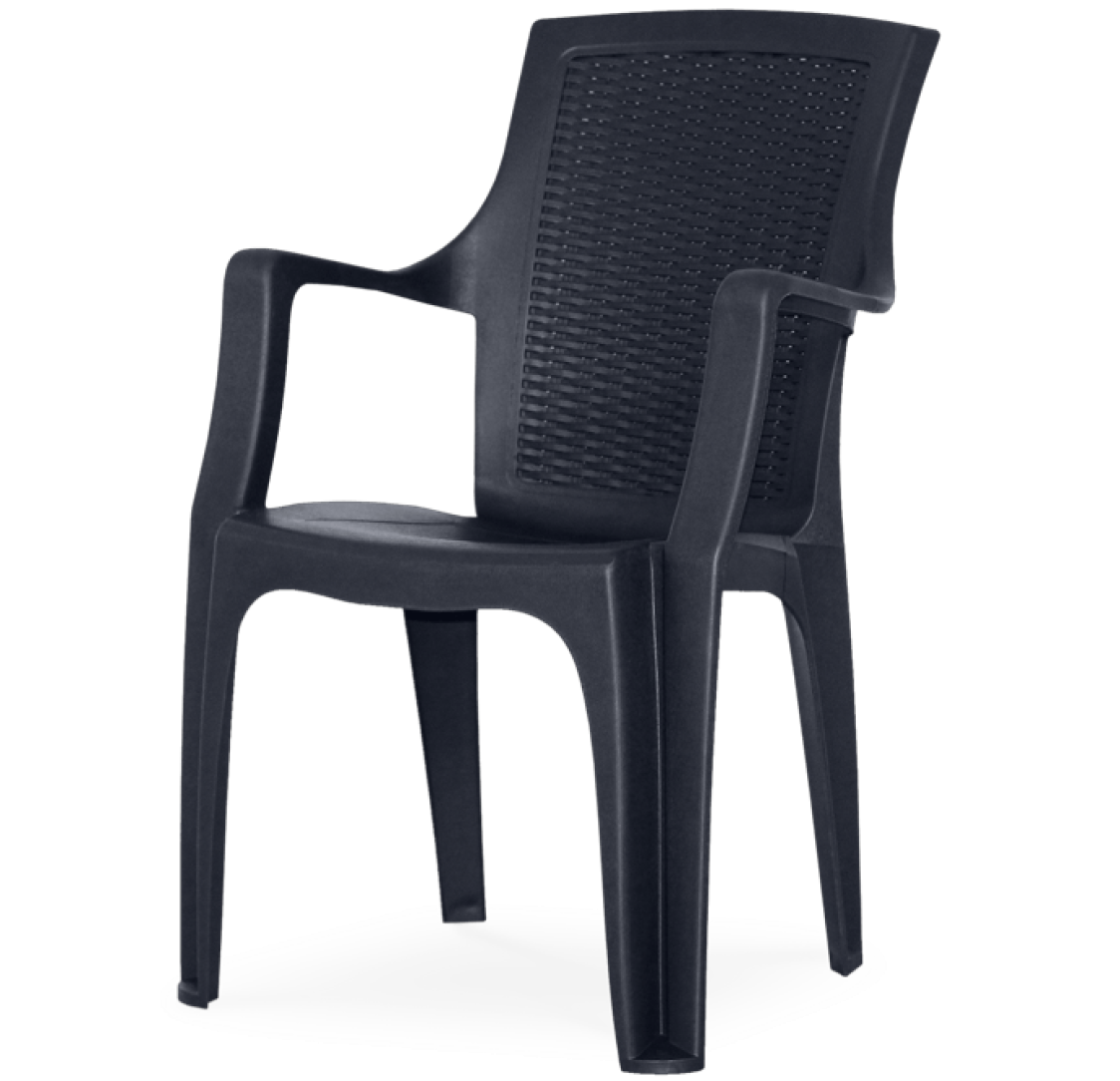 Pack 25 Cadeiras Queen Ratan Antracite