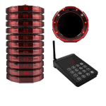 Sistema de chamada para restaurante / Beeper / Pager, 10 discos e 1 teclado, alcance 200m