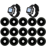 Sistema de chamada para restaurante / Beeper / Pager, 15 discos e 2 relógios, alcance 500m