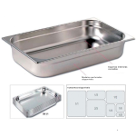 Cuba Gastronorm de aço inoxidável GN1/3-40