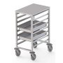 Carro de inox para 8 bandejas GN1/1 460x640x900mm