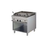 Grelhador a gás pedra vulcânica 7.5+7.5kW 850x900x900mm