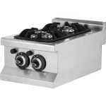 Fogão a gás de mesa 2 queimadores 2x3,6 kw 400x635x285mm