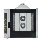 Forno de conveção eletrónico a gás com vapor 7 bandejas GN1/1