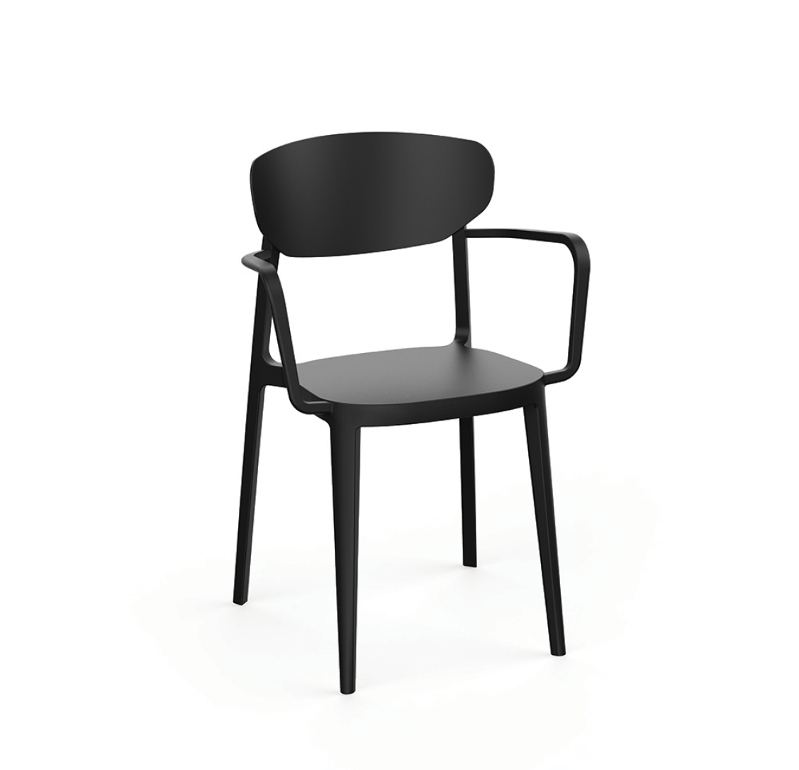 Pack 50 Cadeiras MARE com braços Preta