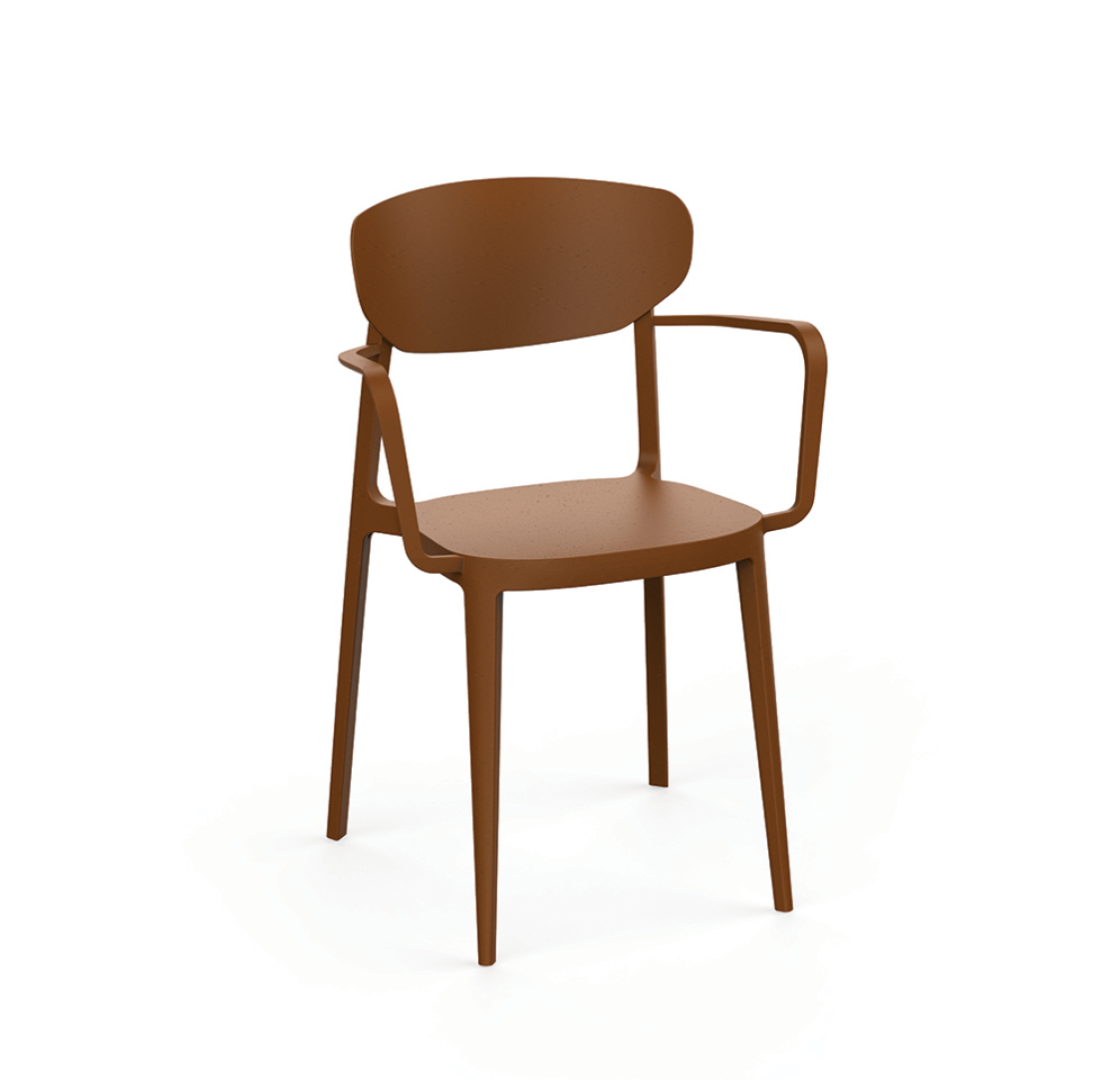 Pack 50 Cadeiras MARE com braços Castanha