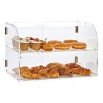 Vitrine de pastelaria com duas estantes fixas