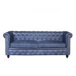 Sofá Chester 3 lugares azul