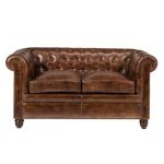 Sofá Chester 2 lugares castanho
