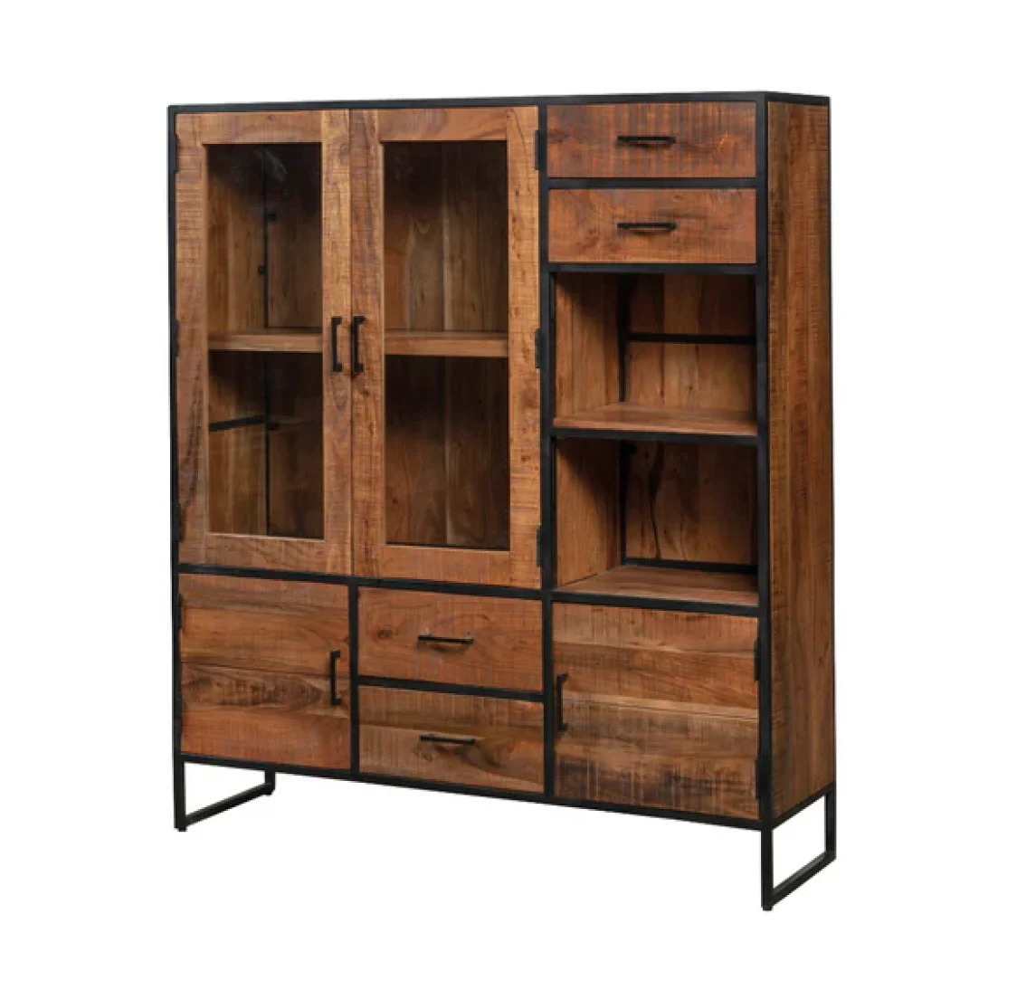 Vitrine Bristol 4 portas e 4 gavetas