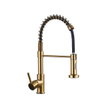 Torneira de Chuveiro Dourada Escovada com misturador de água quente e fria