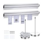 Conjunto de 2 suportes para pedidos de trilhos deslizantes de alumínio e 2 suportes de recibos de restaurante