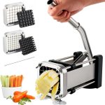Cortador de Batatas e Legumes Profissional Manual com 2 Lâminas de Corte