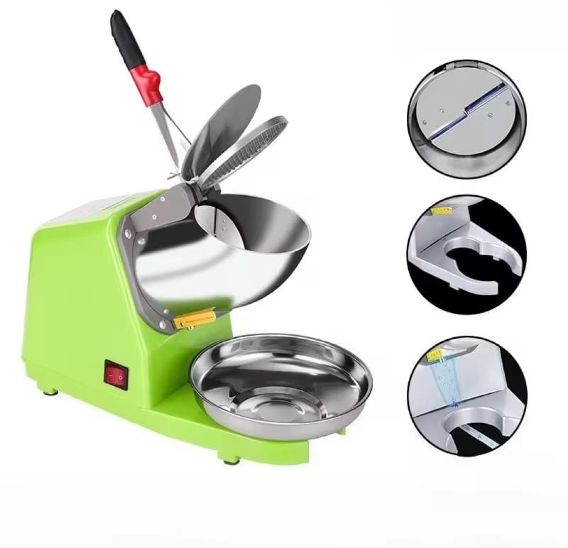 Triturador de Gelo Elétrico em aço inoxidável – Verde